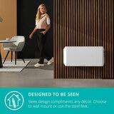 Lifestyle image of Edge 1000 Smart Convector Heater Gen 2 showing sleek design Lifestyle image of Edge 1000 Smart Convector Heater Gen 2 showing sleek design