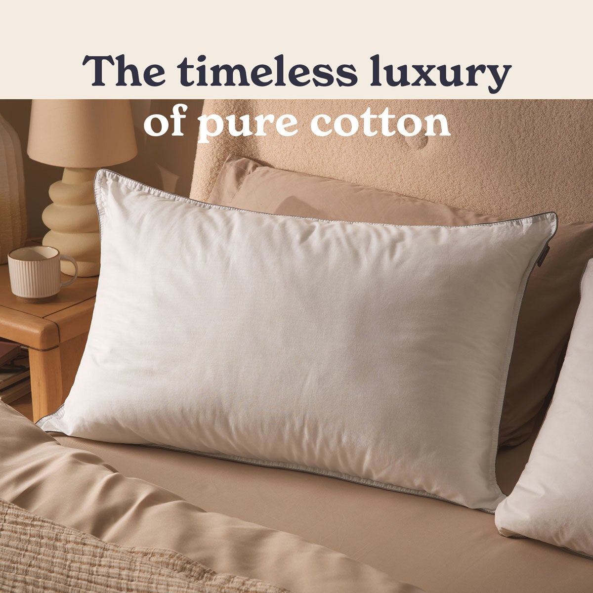 Sleepeezee Sumptuous Cotton Pillow, 48 x 74 cm