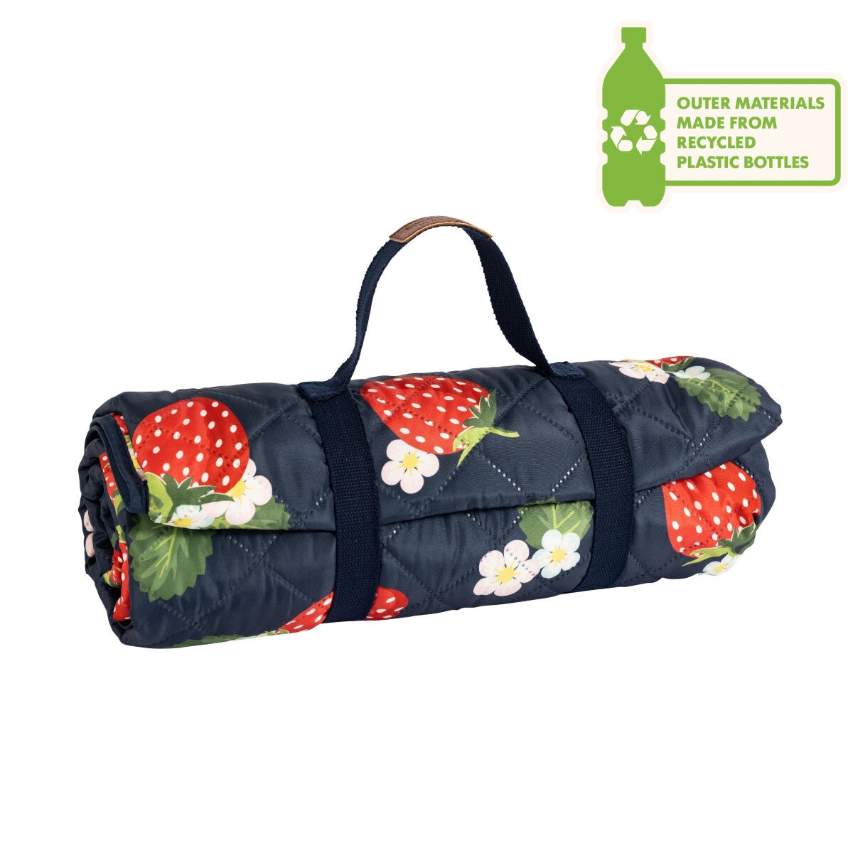 Navigate Strawberries & Cream Picnic Blanket, 175 x 140cm