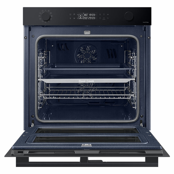 Samsung Series 4 Dual Cook Flex NV7B45305AK/U4 76L Smart Oven, A+ Rated in Clean Black