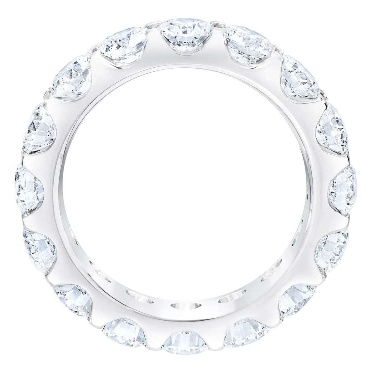 4.70ctw Round Brilliant Cut Diamond Eternity Ring, Platinum