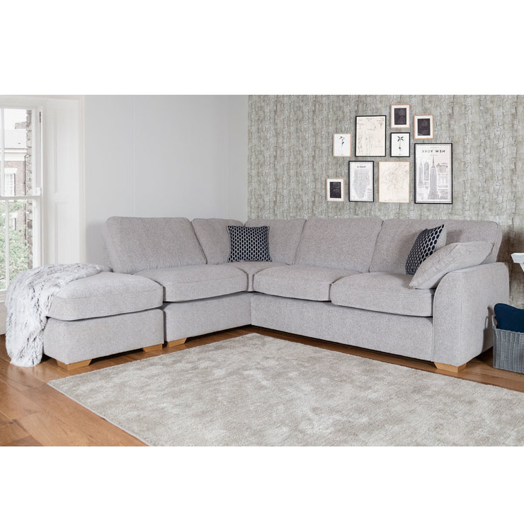 Lorna Grey Fabric Corner Sofa Costco UK