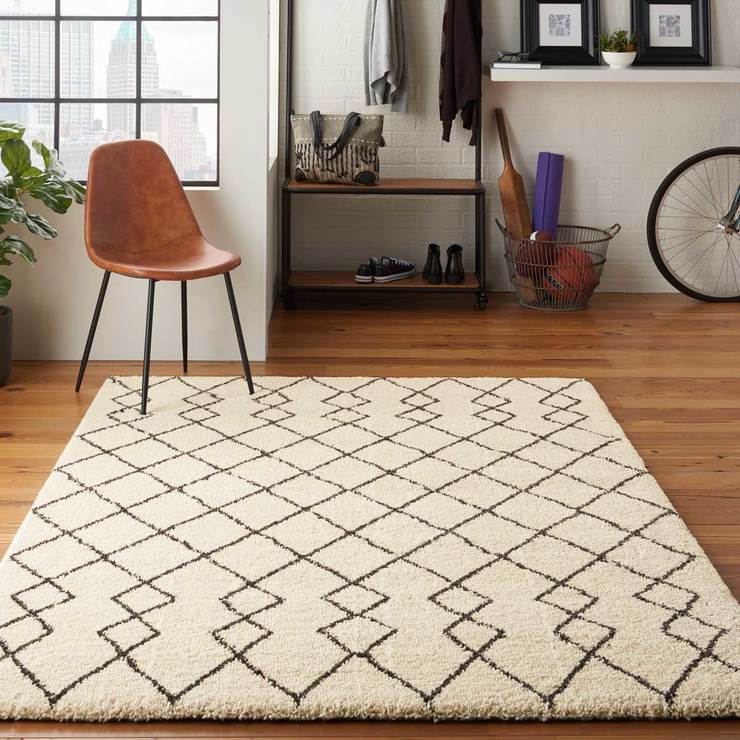 Martil Cream Moroccan Shag Rug, 160 x 221 cm Costco UK