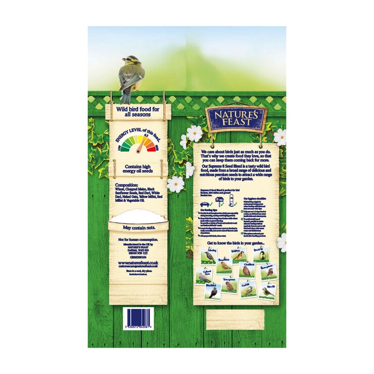 Nature's Feast Supreme 8 Seed Blend, 12.75kg + 2kg Nature's Feast Supreme 8 Seed Blend, 12.75kg + 2kg