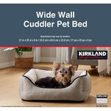 Kirkland Signature 21" x 25" Wide Walled Cuddler Pet Bed in Grey