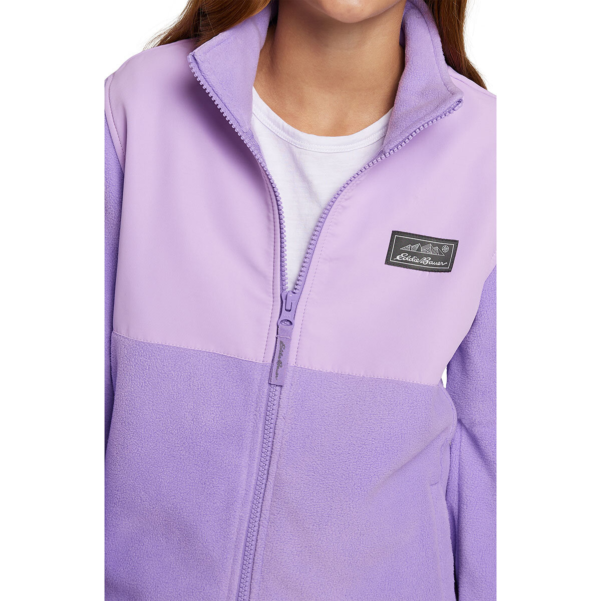 Eddie Bauer Full Zip Fleece Jacket in Lavender