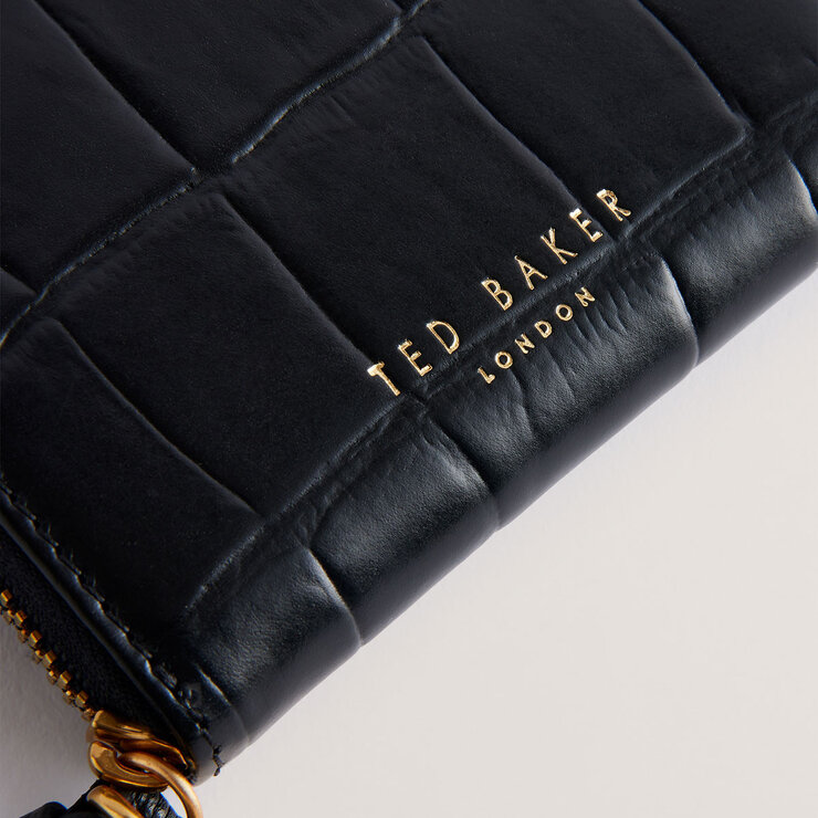 Ted Baker Wesmin Padlock Small Leather Purse in Black Ted Baker Wesmin Padlock Small Leather Purse in Black