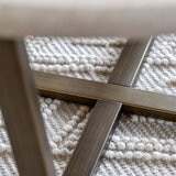 Gallery Moderna White Faux Travertine Coffee Table