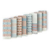 Mundotextil Portugal Kitchen Towels 8 Pack in Blue/Orange