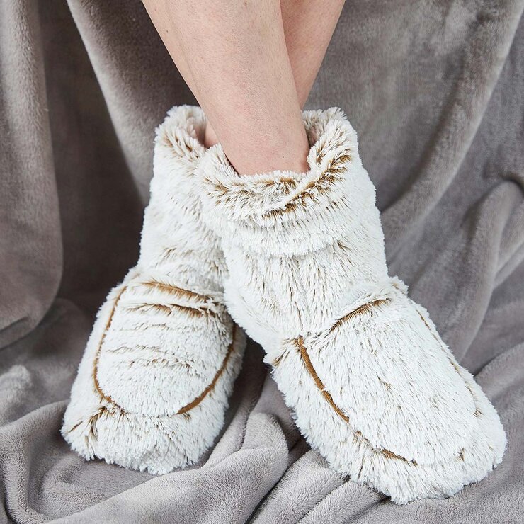 Warmies Fully Heatable Wellness Slipper Boot in Beige Warmies Fully Heatable Wellness Slipper Boot in Beige