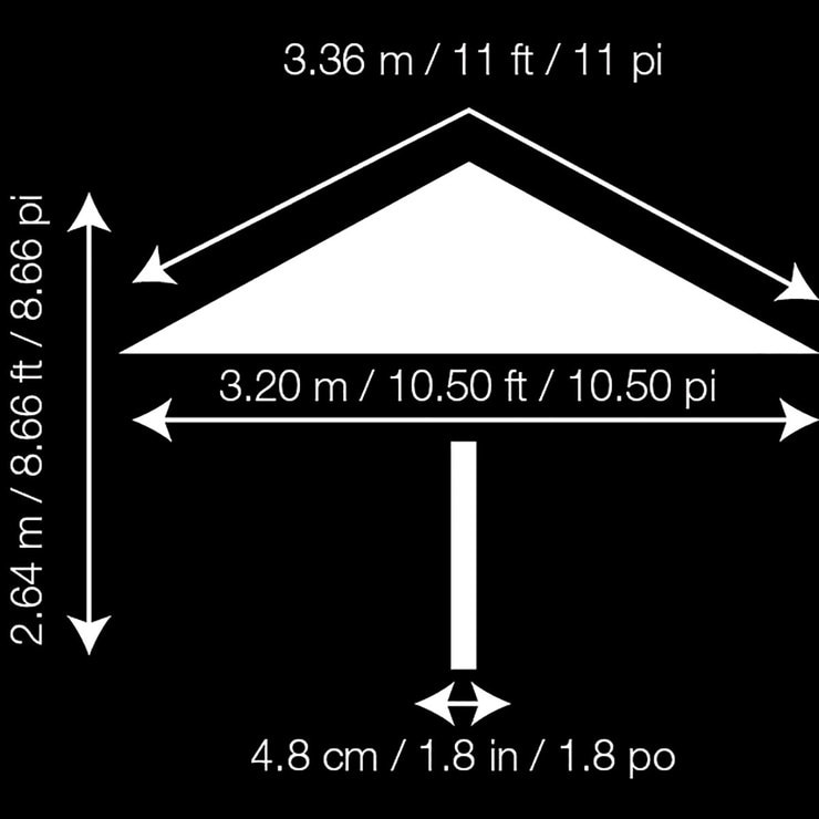 Activa ProShade 11ft (3.3m) Aluminium 40 Solar LED Light Market