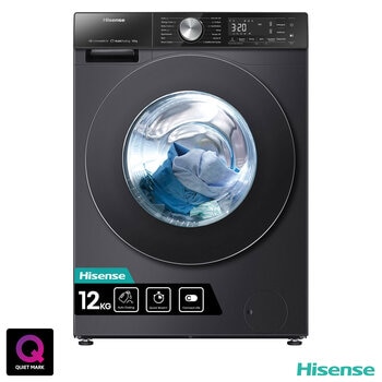 Hisense WF5S1245BB, 12kg, 1400rpm, Washing Machine A Rating in Black