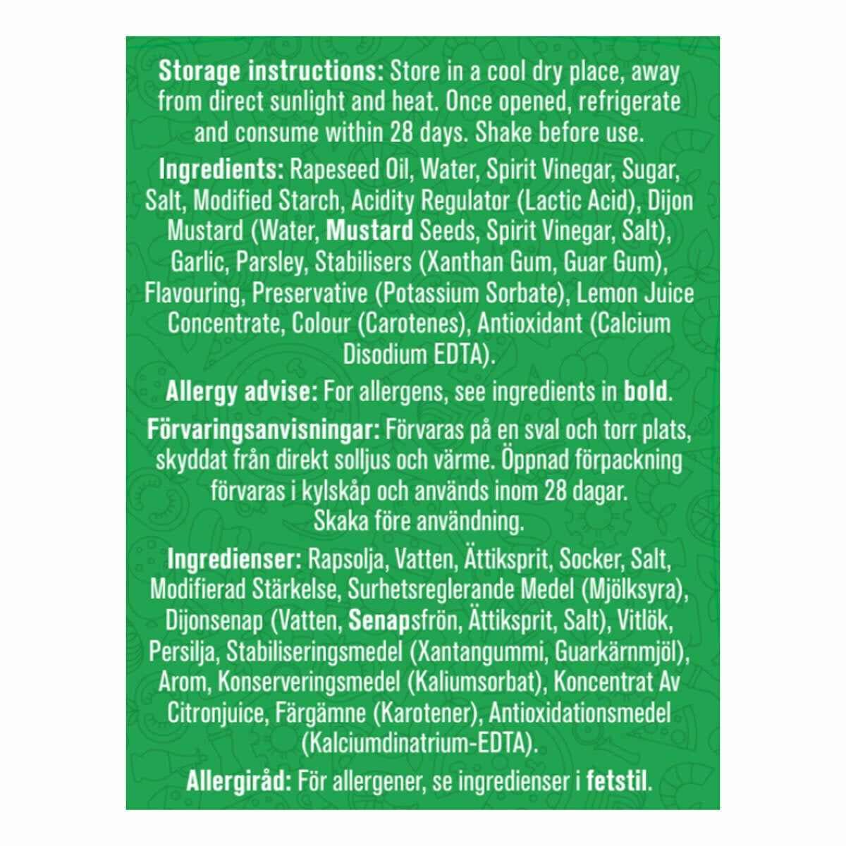 Ingredients info Ingredients info