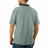 Jachs Mens Lightweight Knit Oxford Polo Shirt in Charcoal