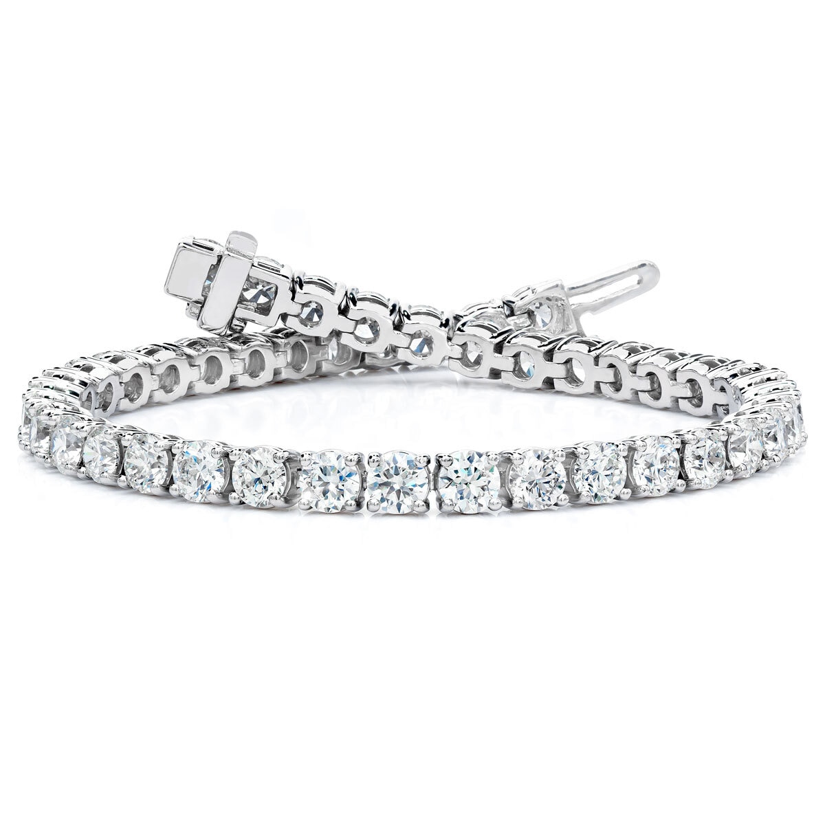 10.00ctw Diamond Tennis Bracelet, 18ct White Gold