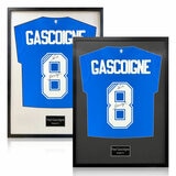 Paul Gascoigne Rangers Shirt Standard Frame - White & Black