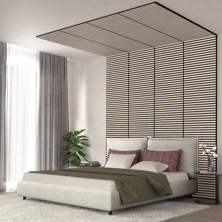 Artika Sonolok Acoustic Wall Panel Set in Light Grey / Ash & Black, 4 Pack