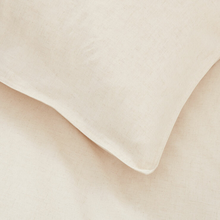 Panda Bamboo & French Linen Natural Duvet Cover Set in 3 Sizes Panda Bamboo & French Linen Natural Duvet Cover Set in 3 Sizes