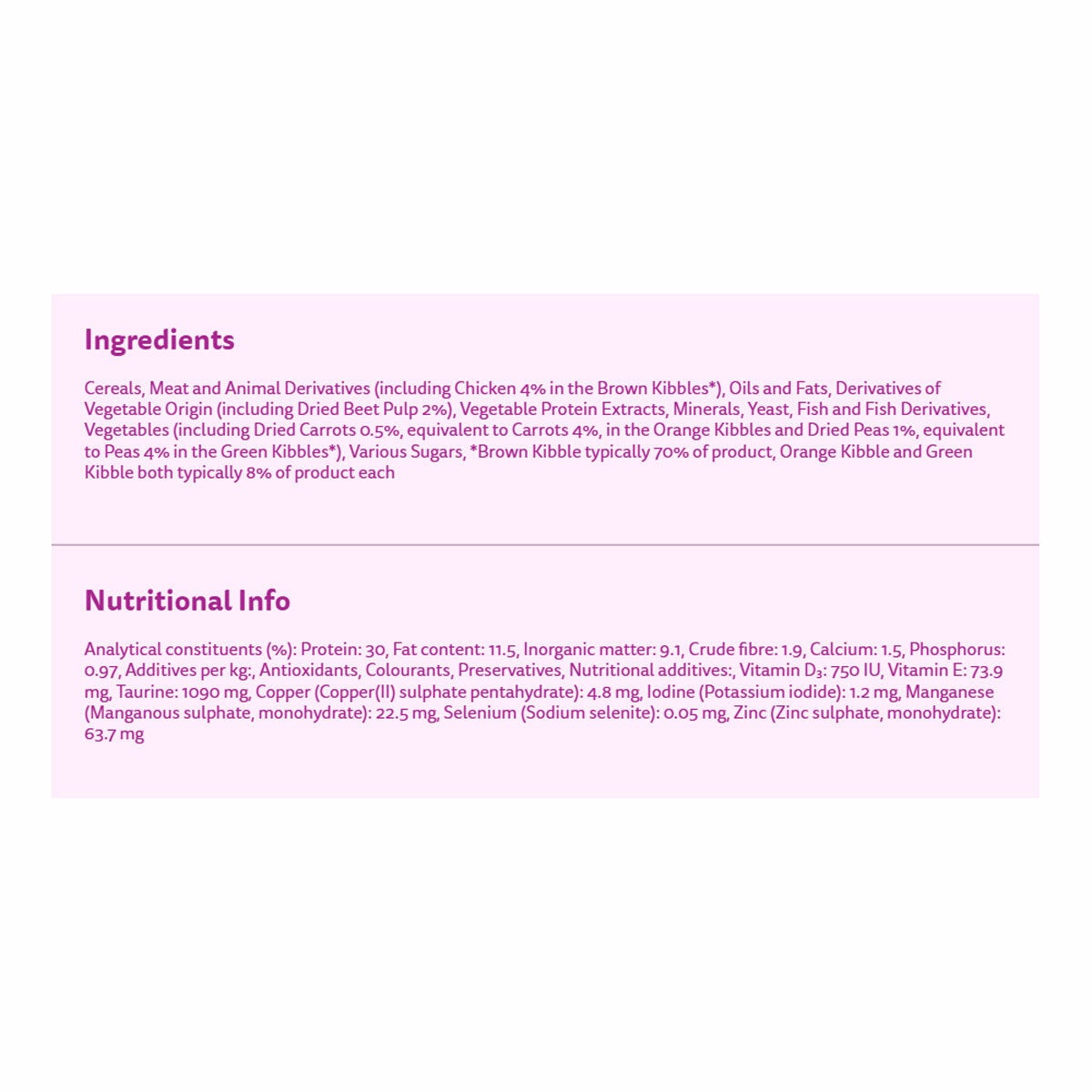 Nutritional Information Nutritional Information