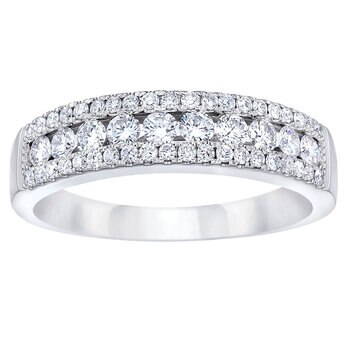 0.50ctw Round Brilliant Cut Diamond Ring, 14ct White Gold