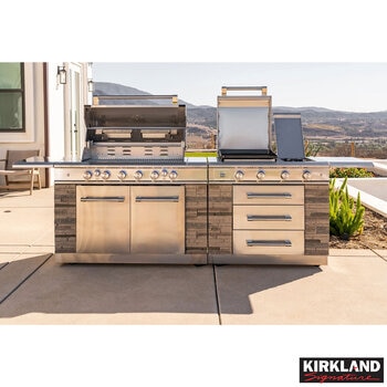 Kirkland Signature 12 Burner Large Island Gas Barbecue Grill + Cover