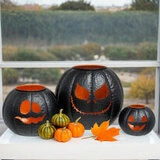 Metal Pumpkin lantern 3 pieces