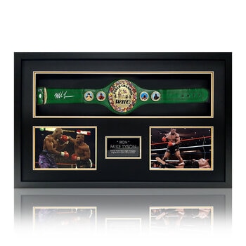 Mike Tyson Signed WBC Framed Belt, including 2 Photos