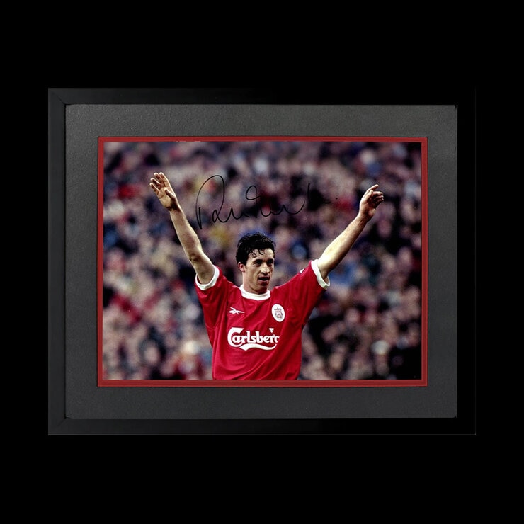 Robbie Fowler Signed Liverpool 16x12 Image Deluxe Mount Frame in Black Robbie Fowler Signed Liverpool 16x12 Image Deluxe Mount Frame in Black