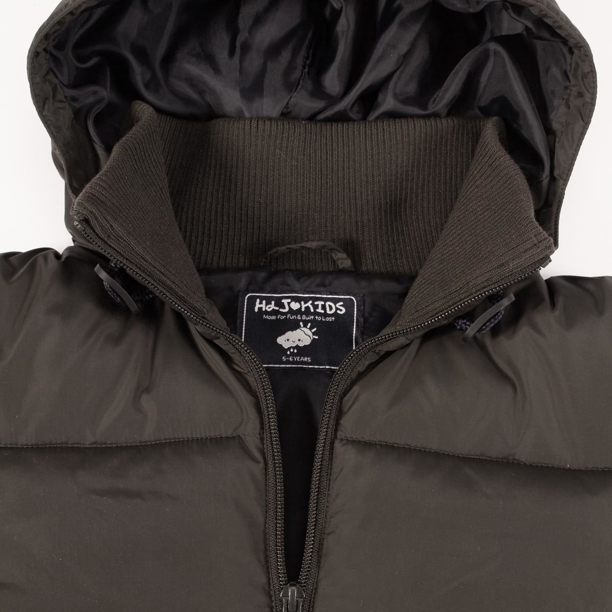 Harvey & Jones Thomas Boy's Padded Jacket in Black, 3-12 Years