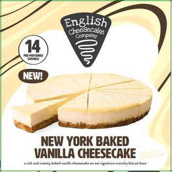 English Cheesecake Co Vanilla Baked Cheesecake, 1.5kg