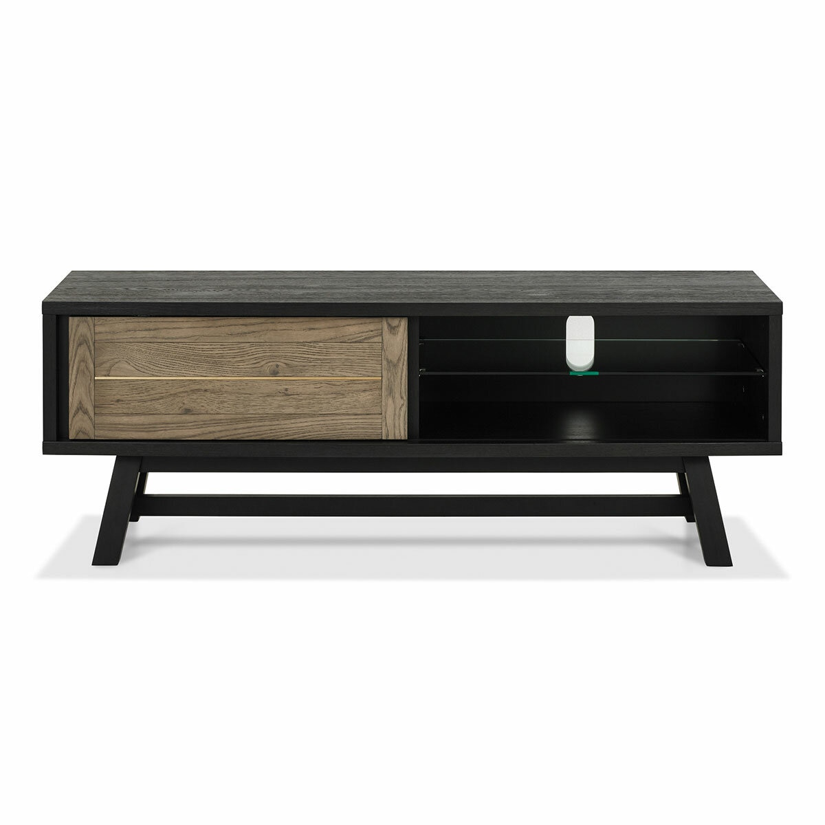 Bentley Designs Camden Weathered Oak & Peppercorn Entertainment Unit