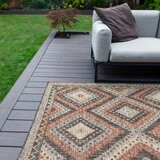 Concept Looms Sumac Brown Rust Indoor Outdoor Rug, in 3 Sizes