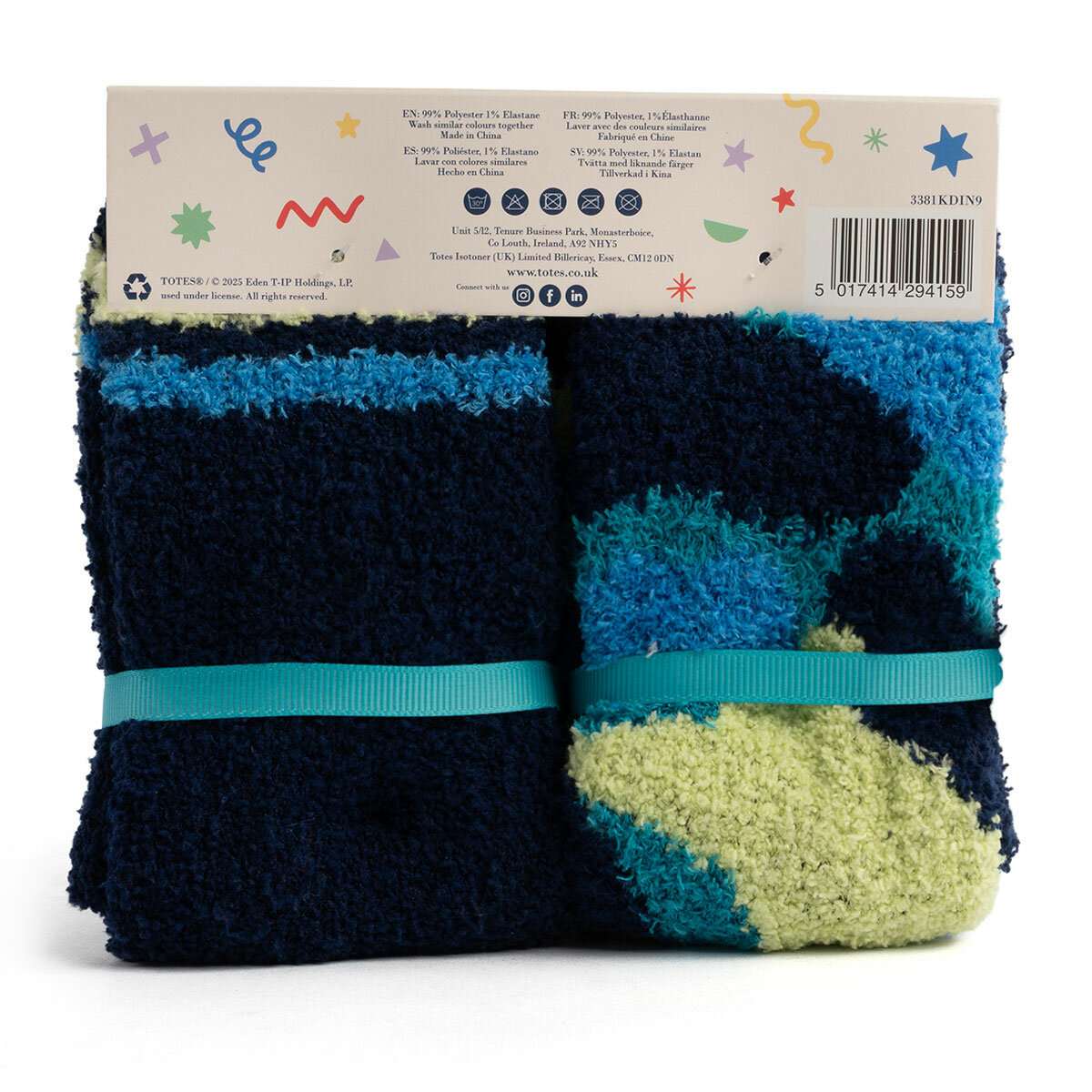 Totes Toastie Kids Socks, 4 Pack in Dinosaur