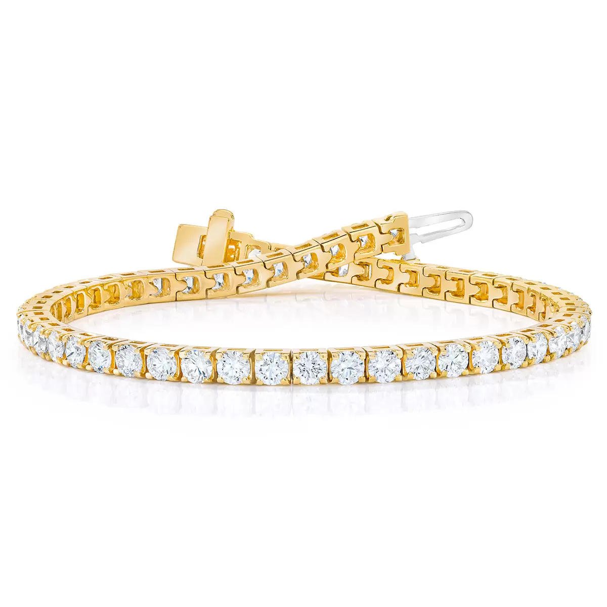 Yellow Gold 5ctw Tennis Bracelet