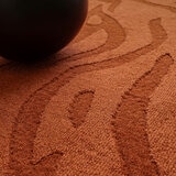 Asiaitc Tigra Rug in burnt orange colour with tiger print pattern Asiaitc Tigra Rug in burnt orange colour with tiger print pattern