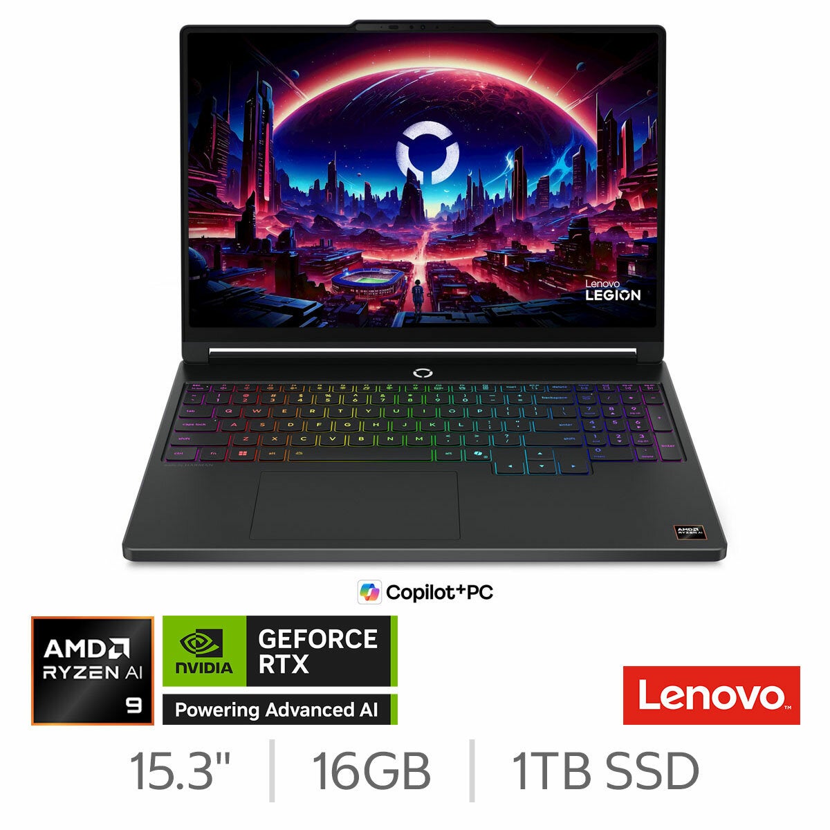 Lenovo Legion 5, Copilot+ PC, AMD Ryzen AI9, 16GB RAM, 1TB SSD, NVIDIA GeForce RTX 5070,15.3inch, Gaming LTP