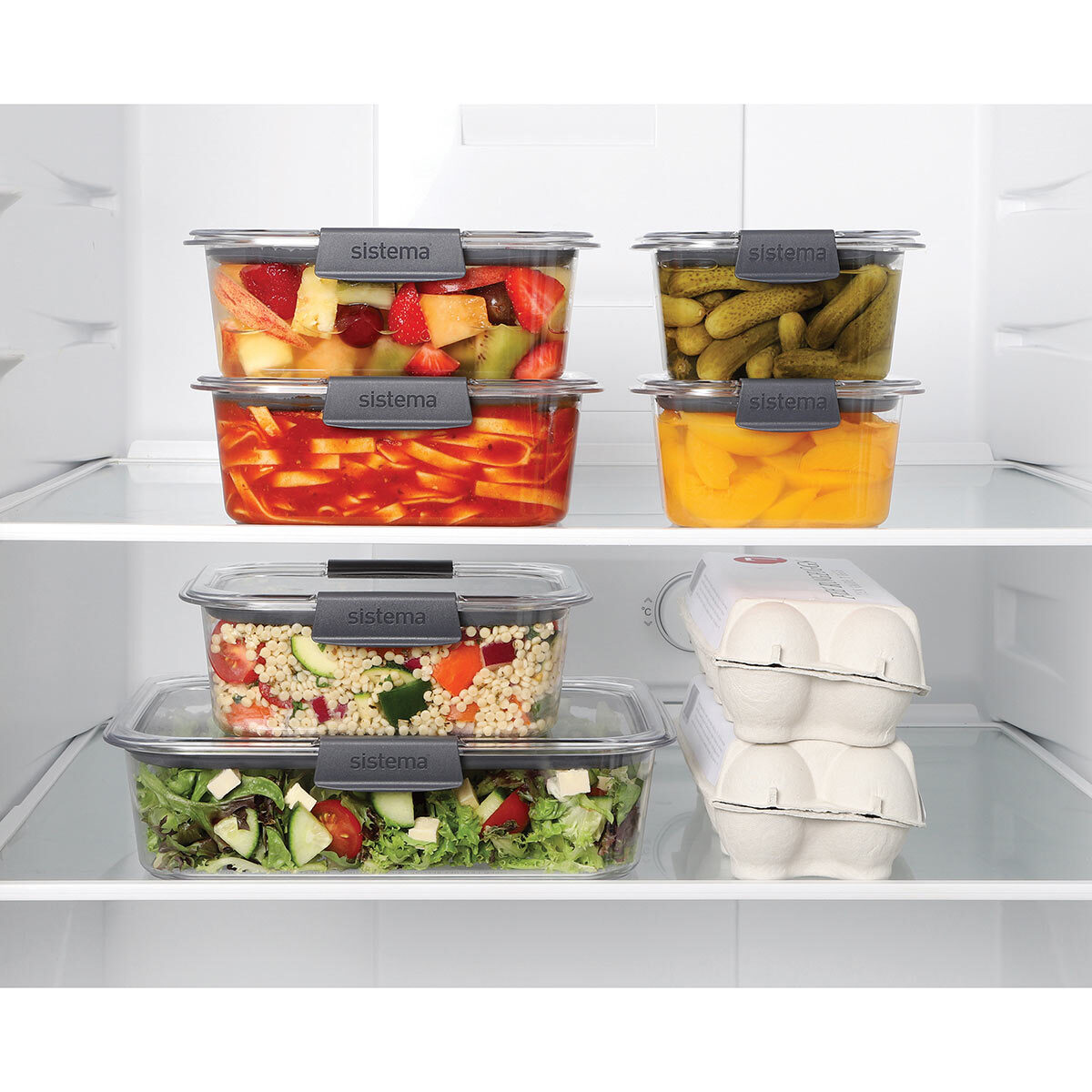 Sistema Brilliance 6 Piece Food Storage Set with Lids Costco UK