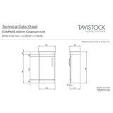 Tavistock Curve 450mm Floor Mounted Cloakroom Vanity Unit in 3 Colours