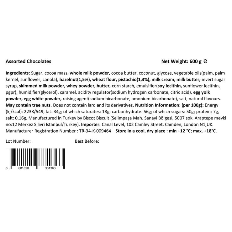 Godiva Limited Edition Assorted Chocolate Collection, 600g