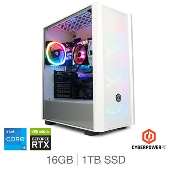 CyberPower, Intel Core i5, 16GB RAM, 1TB SSD NVIDIA GeForce RTX 5060, Gaming Desktop PC