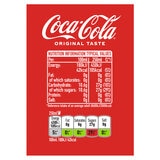 Nutritional information on red background