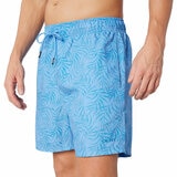 DKNY Men's Swim Shorts in Blue Leaf Print