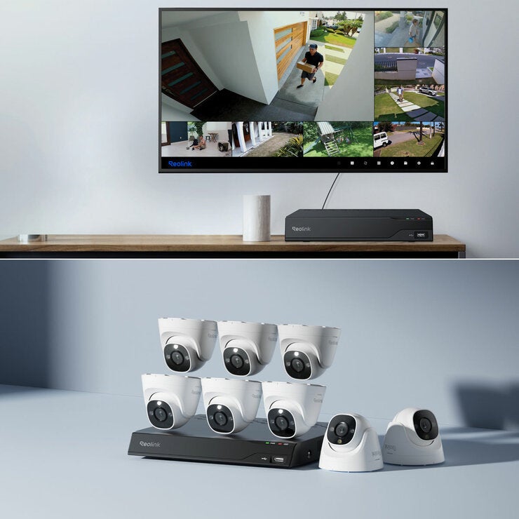 Reolink 12MP (4K+) UHD NVR PoE 16 x Channel / 8 x Turret Camera Kit with 4TB HHD Reolink 12MP (4K+) UHD NVR PoE 16 x Channel / 8 x Turret Camera Kit with 4TB HHD