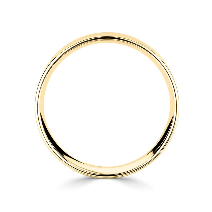 6.0mm Basic Light Court Wedding band. 18ct Yellow Gold