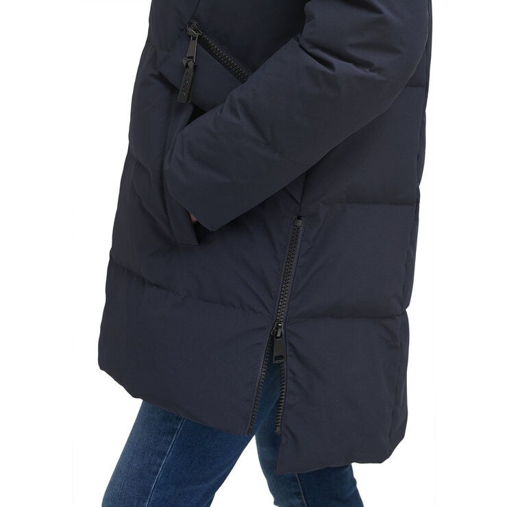 DKNY Women's Long Down Puffer Coat in Navy DKNY Women's Long Down Puffer Coat in Navy