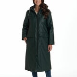 Weatherproof Ladies Long Slicker Jacket in Green