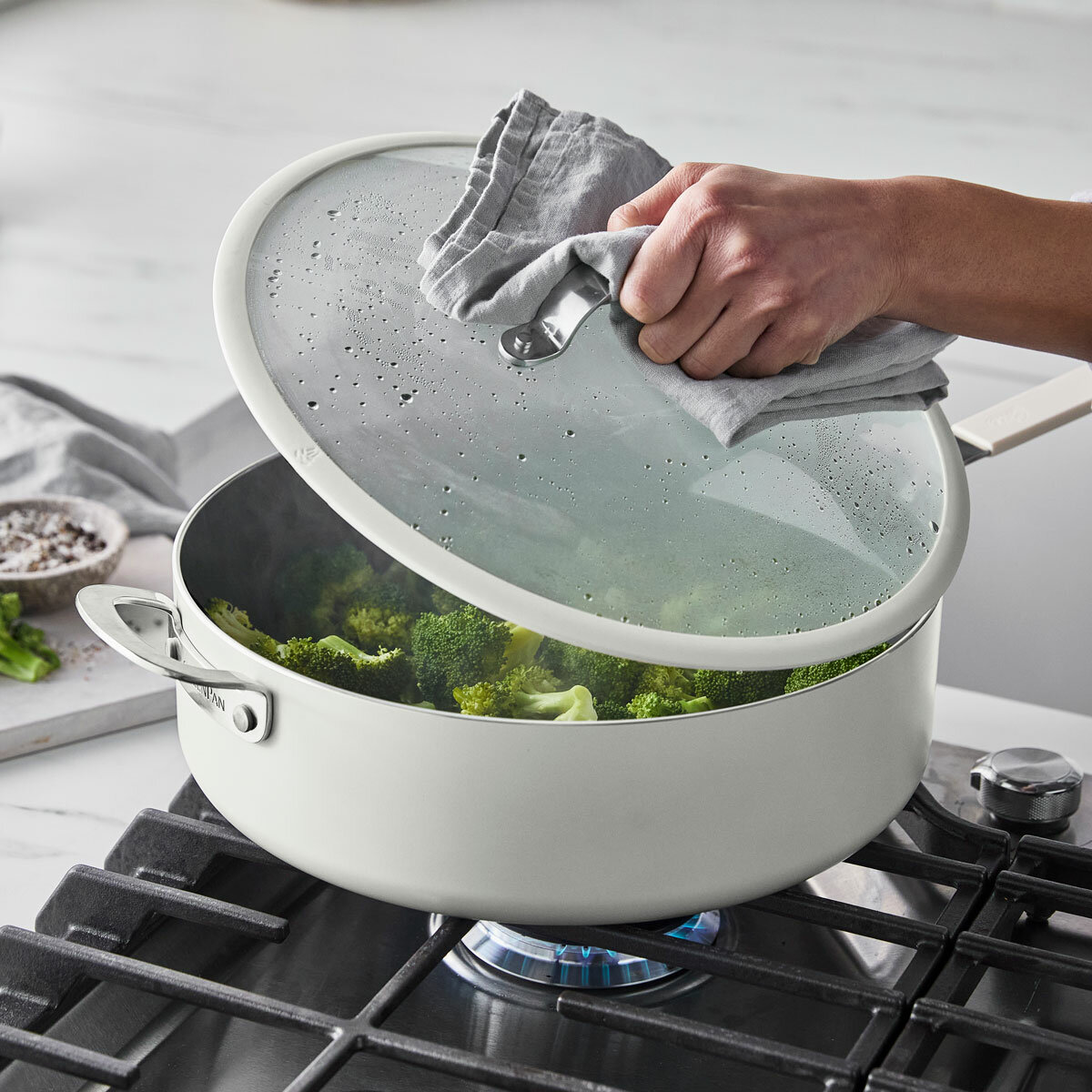 GreenPan Saute Pan with Lid , 30cm Available in 2 Colours GreenPan Saute Pan with Lid , 30cm Available in 2 Colours