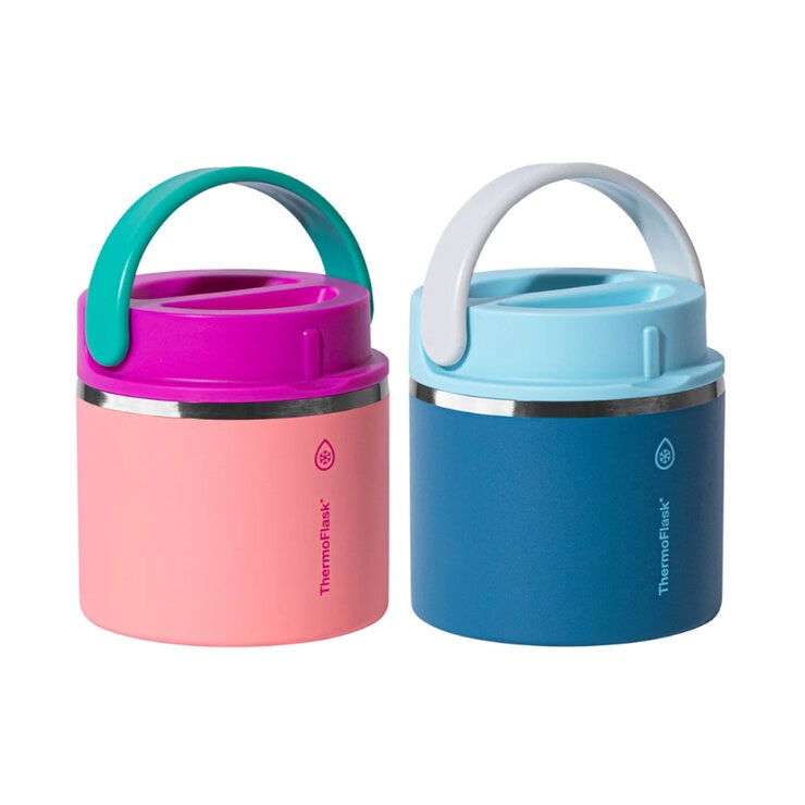 ThermoFlask Food Jars 591ml, 2 Pack in Sunkissed & Ocean Mist ThermoFlask Food Jars 591ml, 2 Pack in Sunkissed & Ocean Mist