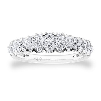 0.78ctw Round Brilliant Cut Diamond Ring, 18ct White Gold