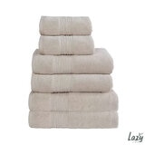 Lazy Linen 6 Piece Bundle 2x Hand Towels, 2x Bath Towels & 2x Bath Sheets, in 3 Colours
